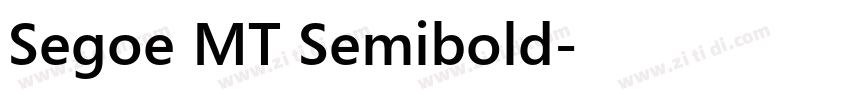 Segoe MT Semibold字体转换